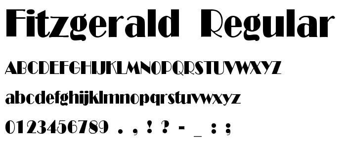 Fitzgerald Regular font